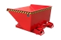 Preview: An automatic chip tipping container, fitted to a forklift truck. The container is specially designed to pick up and transport chips or similar material. Preview: An automatic chip tipping container, fitted to a forklift truck. The container is specially designed to pick up and transport chips or similar material.
