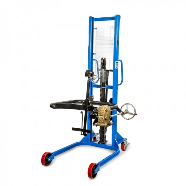 Preview: DRUM LIFTER, DRUM TIPPER COT, 350 KG, LIFT HEIGHT 1.4 M Preview: DRUM LIFTER, DRUM TIPPER COT, 350 KG, LIFT HEIGHT 1.4 M, Lifting speed, mm / s: 25 Turning radius, mm: 875 Total length: 1190 Overall width, mm: 890 Diameter (barrel), mm: 600 Barrel height: 915 Barrel capacity, l: 210 Working temperature: from -5 to +45