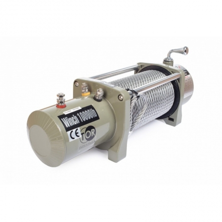 CAR ELECTRIC WINCH, MOTOR WINCH 4.5 T, 28.0 M, Tractive force, kg: 4536 Rope length, m: 28 Rope diameter, mm: 8.3 Dimensions, mm: 537x160x218 Voltage, V: 12 Drive, kWh: 4 Weight (KG): 39.00