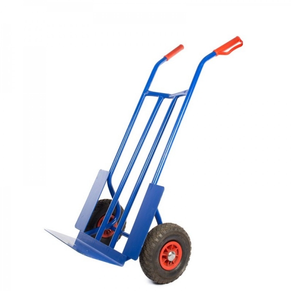 PACKAGE CARRIAGE HT 300 300 KG, 2-WHEEL, Wheel material: rubber, pumped Platform size, mm: 200x350 Load capacity, kg: 300 Number of wheels, pcs .: 2 Dimensions, mm: 540x350x1190 Wheel diameter, mm: 250 Weight (KG): 17.00