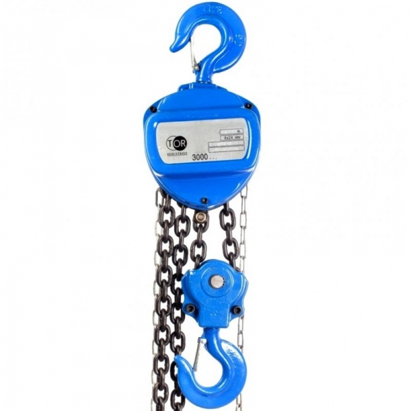HOIST, HAND CHAIN HOIST HSZ, 500 KG, 3 M, Chain thickness, mm: 6 Chain strands, (unit): 1 Pulley type: manual Movement type: stationary Effort, kg: 17 Load capacity, kg: 500 Height, mm: 3 000 Dimensions, mm: 242x130x152 Chain pitch, mm: 18 Weight (KG): 10