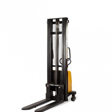 HALB-ELEKTRISCHER STAPLER MIT ELEKTROHUB DYC 1025, 1.0 T, 2.5 M, Hubgeschwindigkeit mit / ohne Last, mm/s: 130/230 Abstiegsgeschwindigkeit mit / ohne Last, mm/s: 500/400 Gabelrollen, mm: 54 Wenderadius, mm: 1326 Batterie, Ah: 12/120 Aufnahmehöhe, mm: 84 H