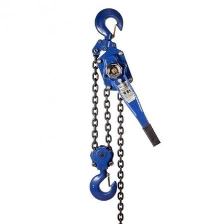 LEVER, RATCHET, HSH, 1000 KG, 12 M, Chain thickness, mm: 6 Chain strands, (unit): 1 Internal width, mm: 32 Pulley type: manual Handle length, mm: 290 Packaging dimensions, mm: 370x140x170 Movement type: stationary Effort, kg: 20 Load capacity, kg: 1000 He