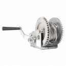 MANUAL ROPE WINCH (GEAR) LHW-1200, 500 KG, ROPE LENGTH 20 M, Gear type: gear Rope available: + Rope diameter, mm: 4 Rope length, mm: 20 000 Load capacity, kg: 500 Effort, kg: 23 Dimensions, mm: 270x180x140 Weight (KG): 4.60